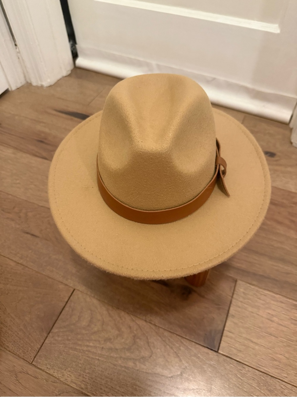 SHEIN Beige Fedora with Brown Band